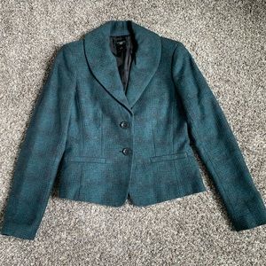 Ann Taylor teal blazer suit jacket